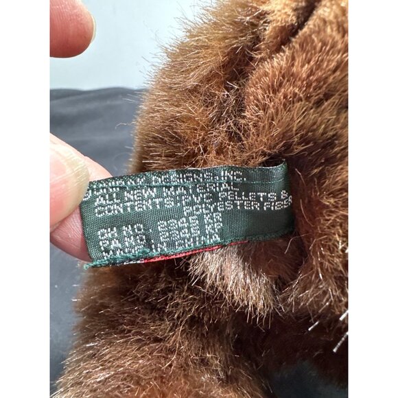 Vintage Unipak Brown Plush 10" Sitting Moose with Beard Posable Ears Stuffed Ani - Picture 7 of 8